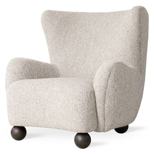Poltrona Sora in tessuto con base in legno – 95x96x90 cm