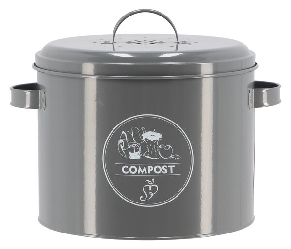 Contenitore grigio per rifiuti compostabili 6,3 l Secret Du Potager - Esschert Design