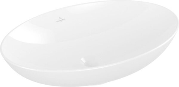 Villeroy & Boch Loop&Friends - Lavabo da appoggio, 620x420 mm, con sfioratore, CeramicPlus, bianco alpino 4A4800R1
