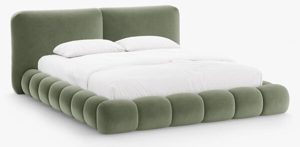 Letto imbottito Solange con contenitore in velluto Magic Velvet – 200x200 cm