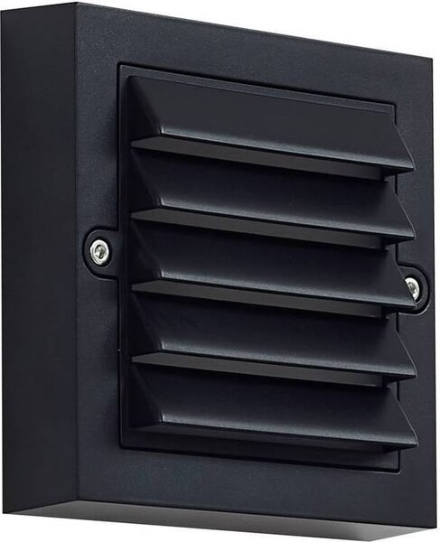 Lindby Lampada da parete per esterni a LED Muro, nero, PC, set da 2