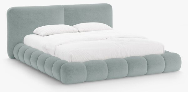 Letto imbottito Solange con contenitore in chenille Perfect Harmony – 200x200 cm