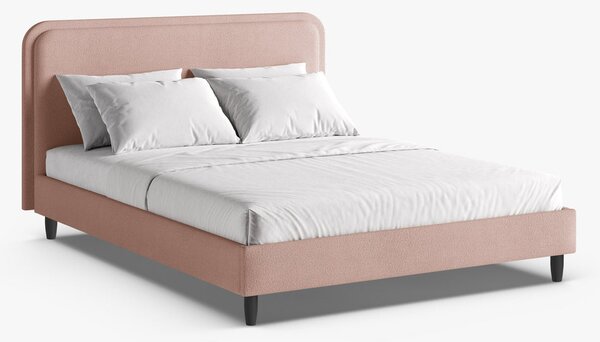 Letto imbottito Aveline in bouclé Baloo - 140x200 cm