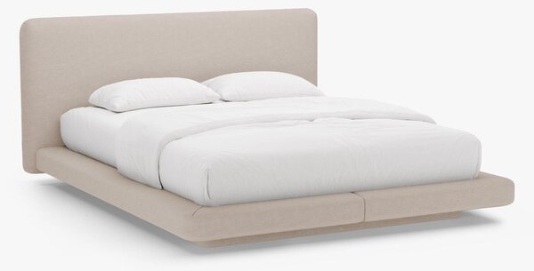 Letto imbottito Linea in tessuto strutturato Moly - 180x200 cm