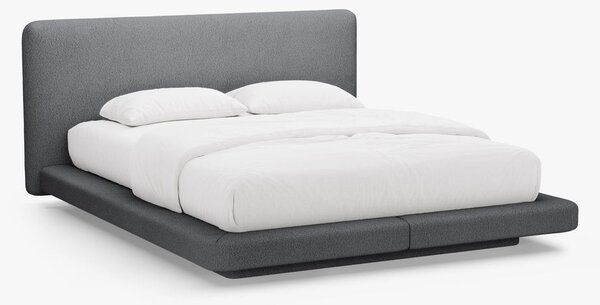 Letto imbottito Linea in bouclé Baloo - 200x200 cm
