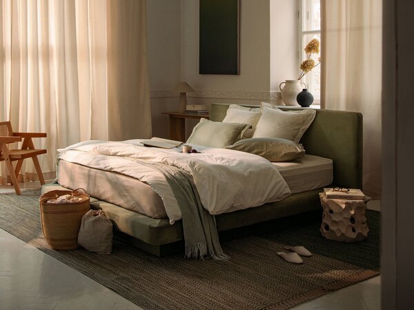 Letto imbottito Linea in velluto Magic Velvet - 140x200 cm