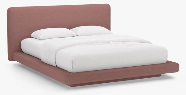 Letto imbottito Linea in tessuto strutturato Moly - 140x200 cm