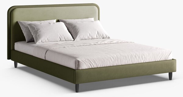 Letto imbottito Aveline in Magic Velvet e pelle vegan Vega - 180x200 cm