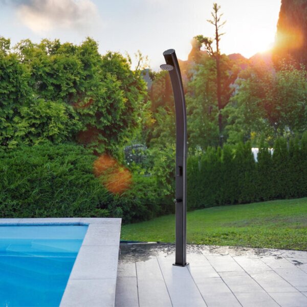 Doccia solare Steinbach "Compact" nera 15,40 x 15,70 x 221,40 cm
