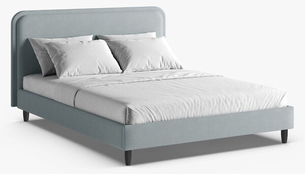 Letto imbottito Aveline in tessuto strutturato Wind - 140x200 cm