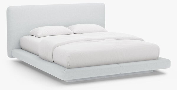 Letto imbottito Linea in tessuto strutturato Moly - 160x200 cm