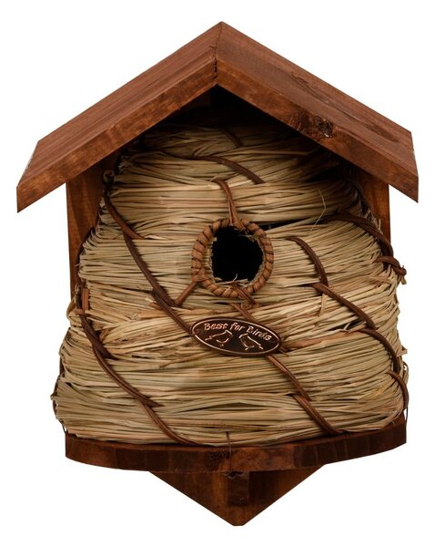 Casetta per uccelli in legno/erba Hive - Esschert Design