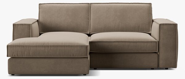 Divano angolare Pola in velluto – 226x158x88 cm