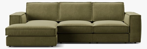 Divano angolare Pola in velluto – 284x158x88 cm