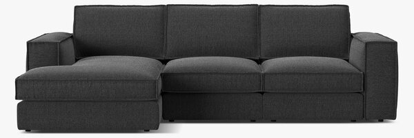 Divano angolare Pola in tessuto strutturato – 284x158x88 cm