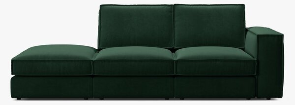 Divano Pola 2 posti con pouf in velluto – 259x103x88 cm