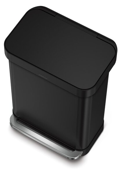 Cestino in acciaio nero opaco 55 l - simplehuman