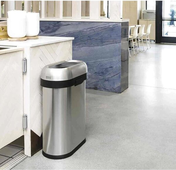 Bidone per rifiuti in acciaio inox 50 l - simplehuman