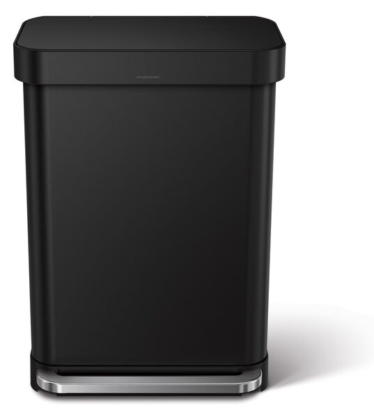 Cestino in acciaio nero opaco 55 l - simplehuman