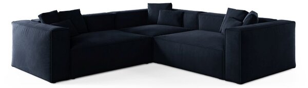 Divano angolare Aveiro 5 posti in velluto - 268x86x268
