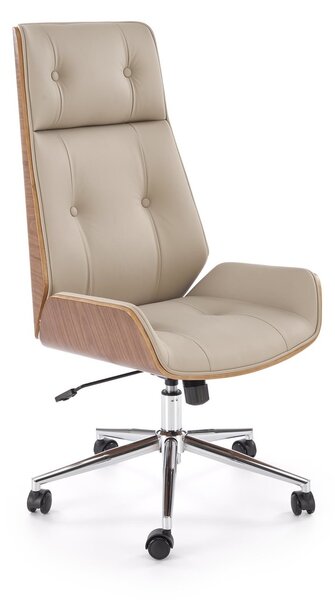 WEBSTER Sedia da ufficio direzionale girevole noce / beige