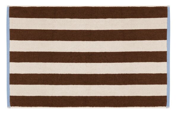 Tappetino per il bagno marrone/color crema in tessuto 50x80 cm Gobo – noo.ma