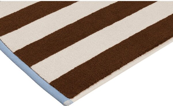 Tappetino per il bagno marrone/color crema in tessuto 50x80 cm Gobo – noo.ma