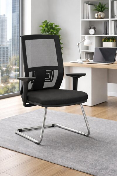 Sedia da ufficio confortevole, ideale per l'ufficio o l'home office, con braccioli regolabili