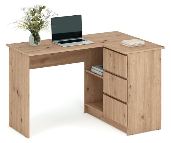 Scrivania BEGA in effetto rovere artisan – 124x85x76 cm