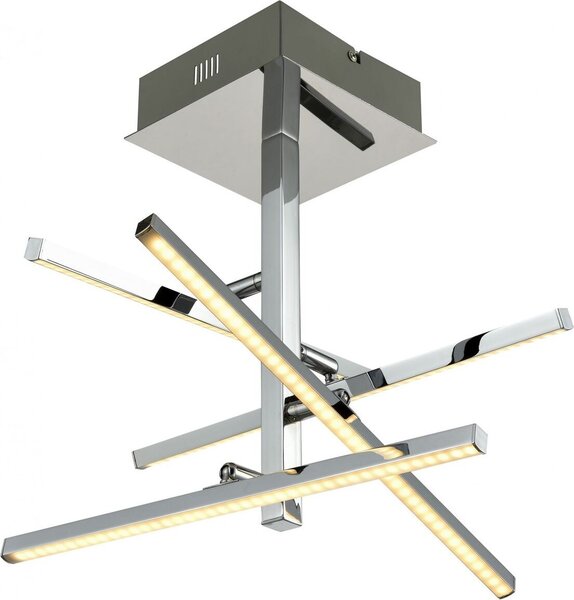 Lampada da soffitto a LED, cromo, regolabile, L 51 cm