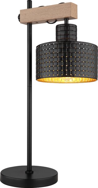 Globo Lighting lampada da tavolo in metallo nero opaco, 1x E27