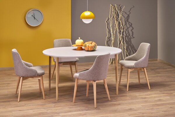 Tavolo Pivot allungabile in finitura cashmere – 102-142x102x75 cm