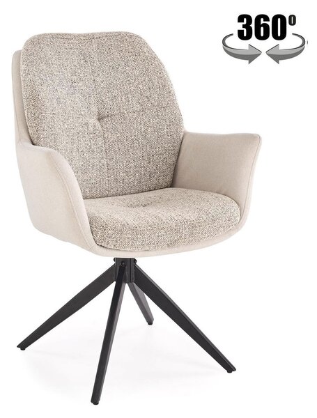 Sedia K591 in tessuto grigio chiaro – 65x73x94 cm