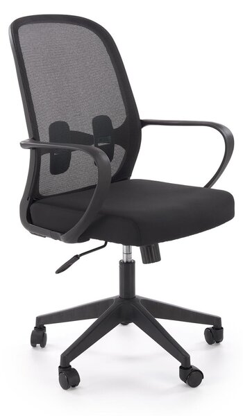 Sedia da ufficio Orcano in tessuto e rete nera – 62x65x101-111 cm