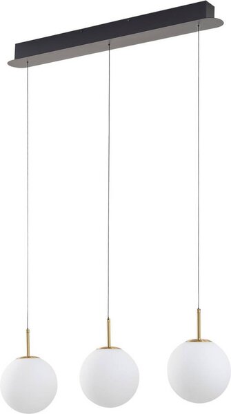 Lucande LED a sospensione Joran, 3 luci, bianco, vetro