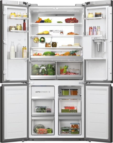 Haier Frigorifero Americano Side by Side Capacit 536 Litri Classe energetica E Raffreddamento No Frost colore Inox - HCW7819EHMP
