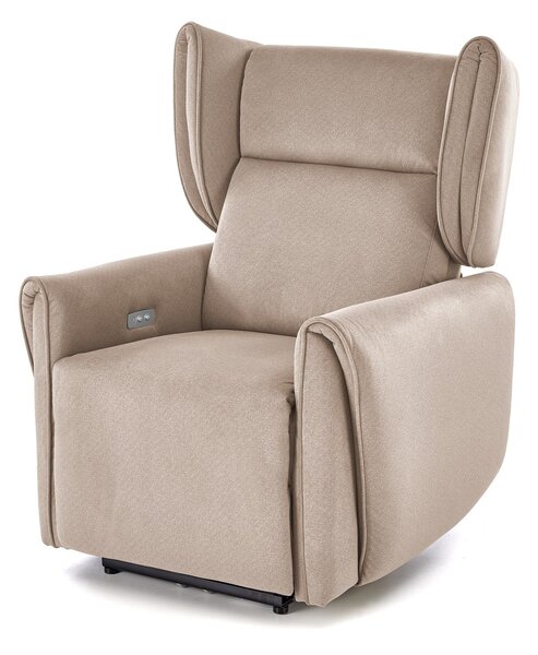 Poltrona reclinabile Gelato in tessuto beige – 83x91-161x95-109 cm