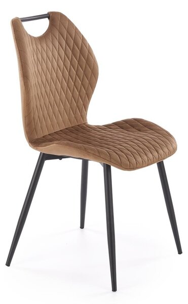 Sedia K569 in velluto beige – 47x54x84 cm