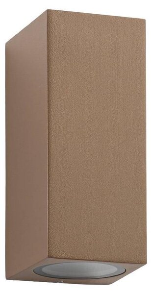 Lucande applique da esterno Xava, up/down, marrone, 2 luci, GU10