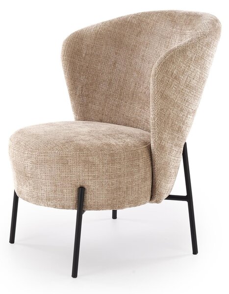 Poltrona CEZAR in tessuto Cremona – beige – 70x79x85 cm
