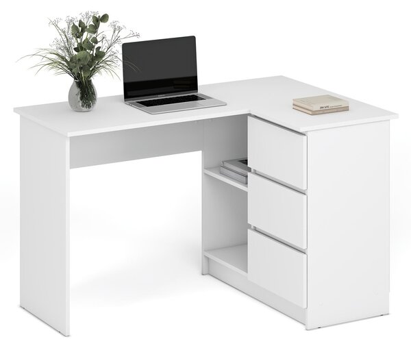 Scrivania BEGA – bianco – 124x85x76 cm