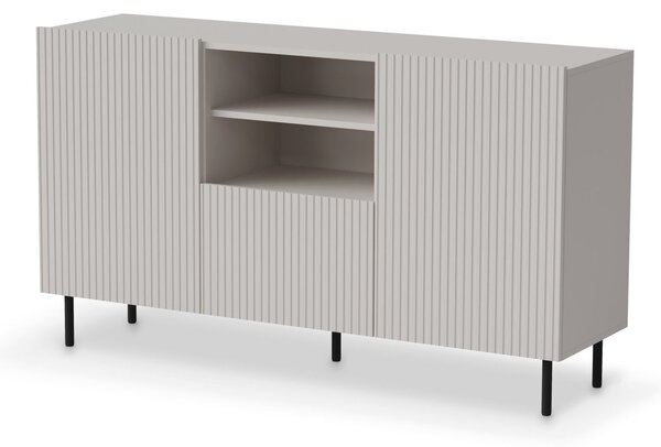 Comò Paxos KM-1 in finitura cashmere e nero – 150x40x84 cm