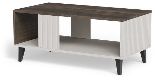 Tavolino Random 2 LAW-1 in finitura cashmere, noce e nero – 92x50x40 cm
