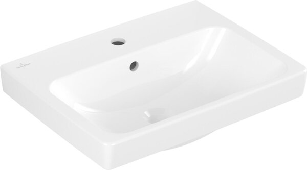 V&B Architectura lavabo 55x42cm, 1 foro per rubinetto, con troppopieno, bianco
