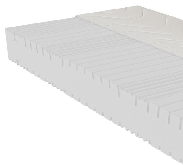 Materasso BeCo Duo-Star / 100 x 200 cm / H3 e H4 / Punteggio del test 1.0 / Schiuma a freddo / Due livelli di solidità in un unico materasso / 21 cm / 100 notti di sonno di prova