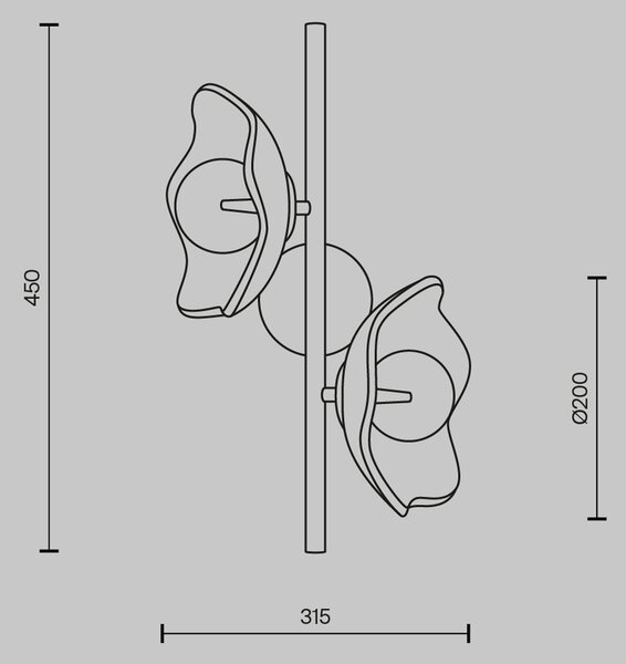 Applique Moderna Miracle Metallo Ottone 2 G9 Ip20