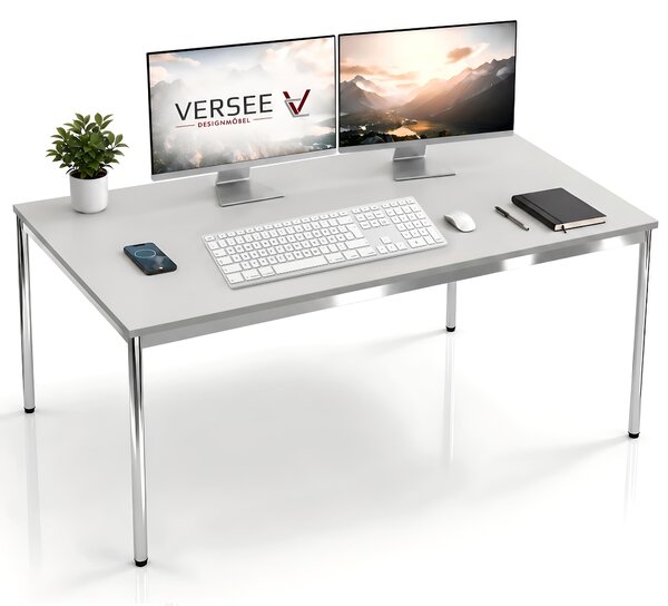 Scrivania / tavolo da conferenza VERSEE VST1 160x60 cm grigio chiaro - regolabile in altezza, stabile