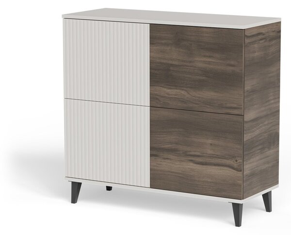 Comò Random 2 KM-2 in cashmere / noce / nero – 100x40x95 cm