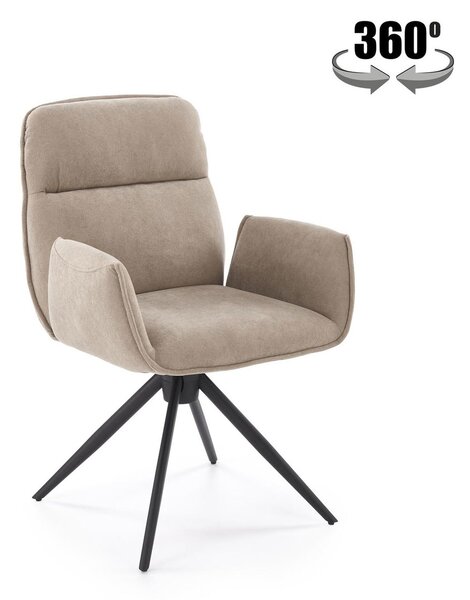 Sedia K574 in tessuto beige scuro – 60x60x88 cm