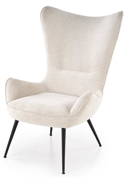 Poltrona Jukon in tessuto Raven crema